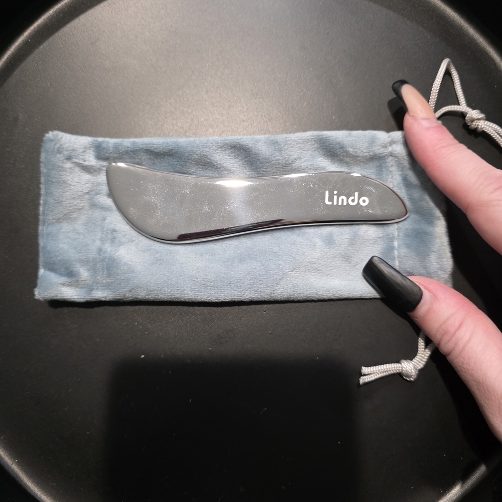 Lindo Silver Gua Sha Facial Tool